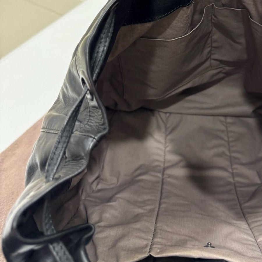 Bottega Veneta BV backpack 黑色 編織 羊皮 後背包 雙肩包 肩背包-34