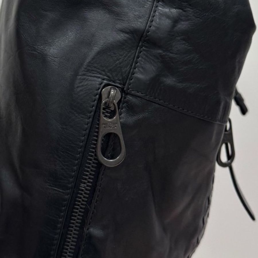 Bottega Veneta BV backpack 黑色 編織 羊皮 後背包 雙肩包 肩背包-42