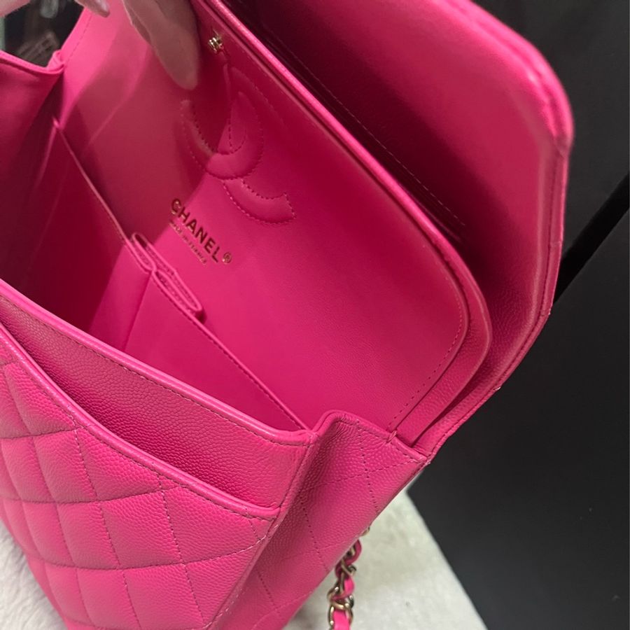 Chanel cf25芭比粉淡金扣~(晶片款)-25