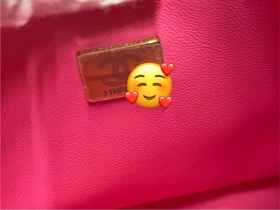 Chanel cf25芭比粉淡金扣~(晶片款)-28