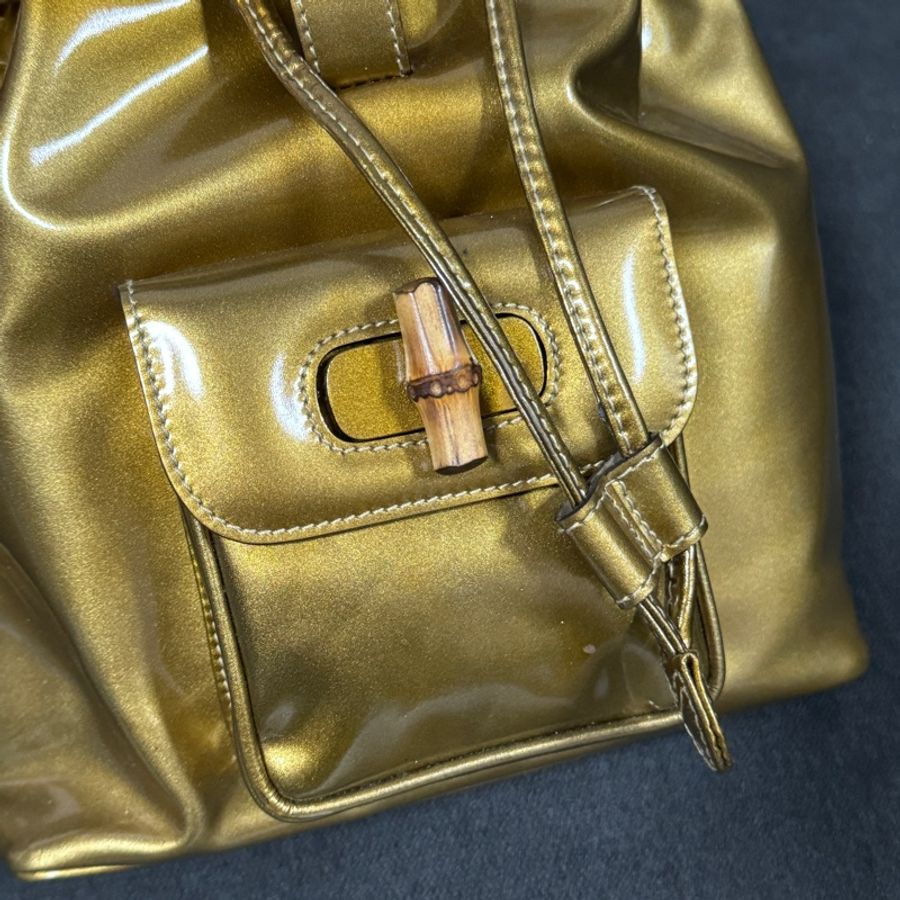 (極新) GUCCI 古馳 竹節包 後背包🎒 背包 雙肩包-8