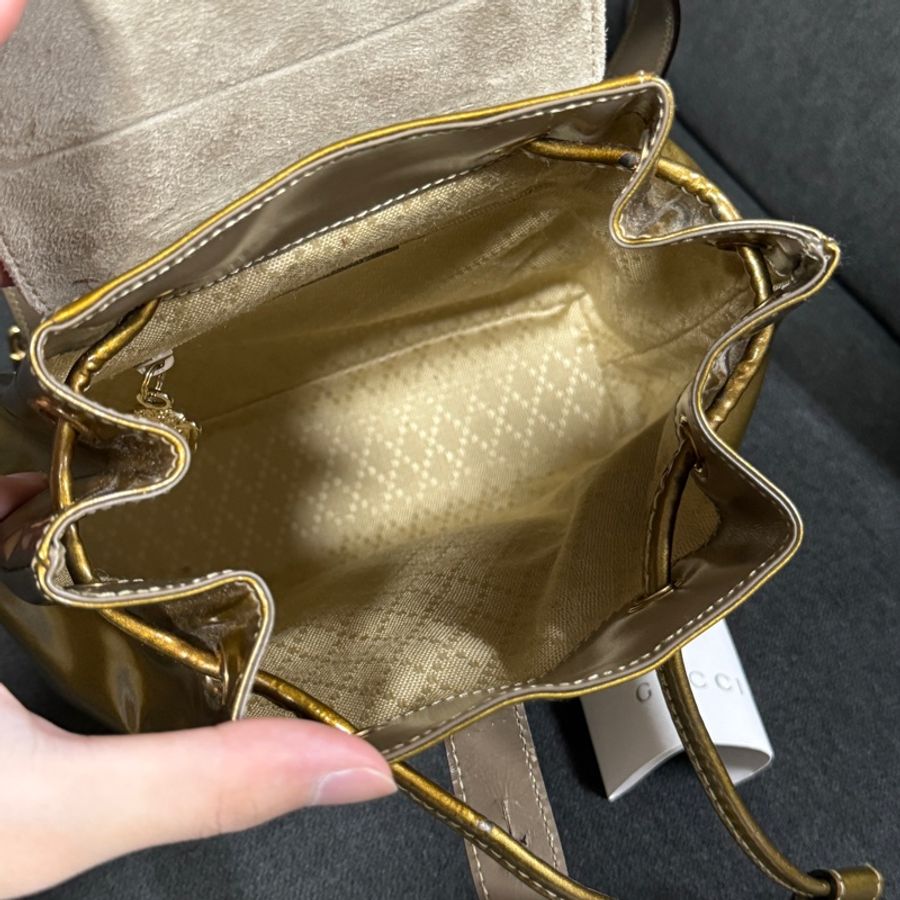 (極新) GUCCI 古馳 竹節包 後背包🎒 背包 雙肩包-13