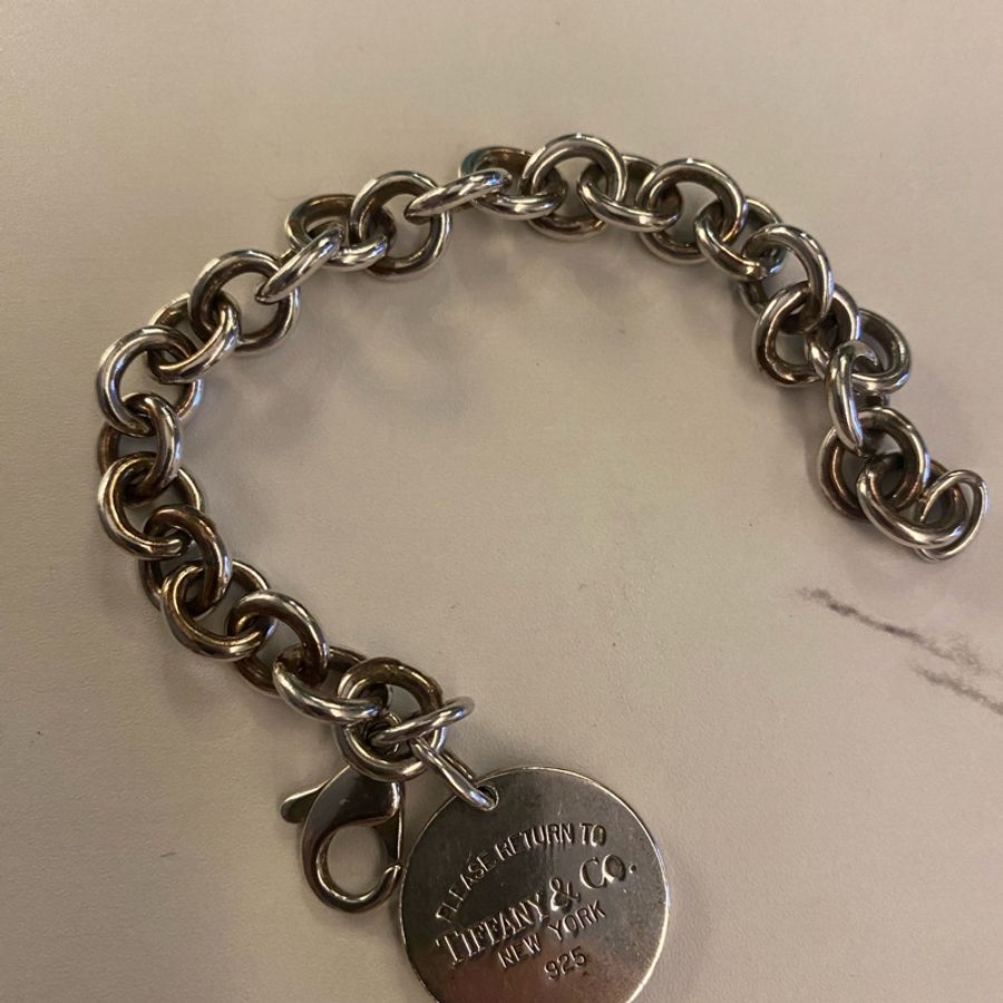 Tiffany & Co. 圓形吊飾Return to Tiffany 係列純銀手鏈-0