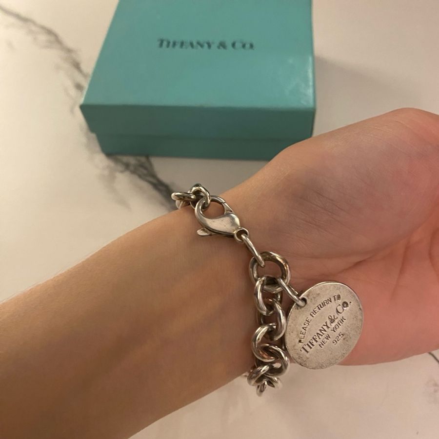 Tiffany & Co. 圓形吊飾Return to Tiffany 係列純銀手鏈-4