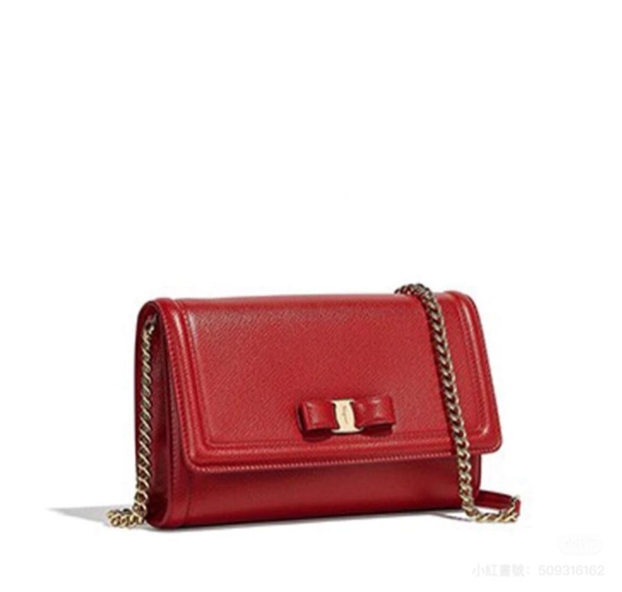 Salvatore Ferragamo 菲拉格慕 Vara Bow WOC 蝴蝶結 紅色 側背包 斜背包 肩背包 鏈條包-7