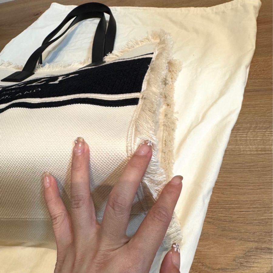 BALLY CABANA CORDON 米白 帆布 流蘇 購物袋 購物包 海灘包 托特包 手提包 肩背包 側背包-11