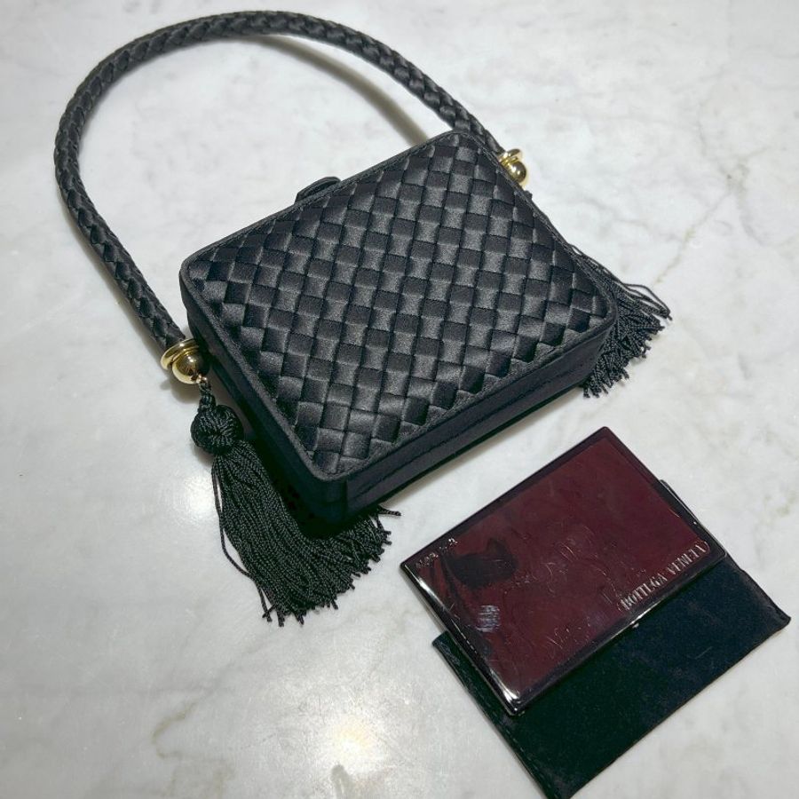 BV罕有絕版菱格流蘇手提包 附原裝鏡子 日本中古二手vintage-0