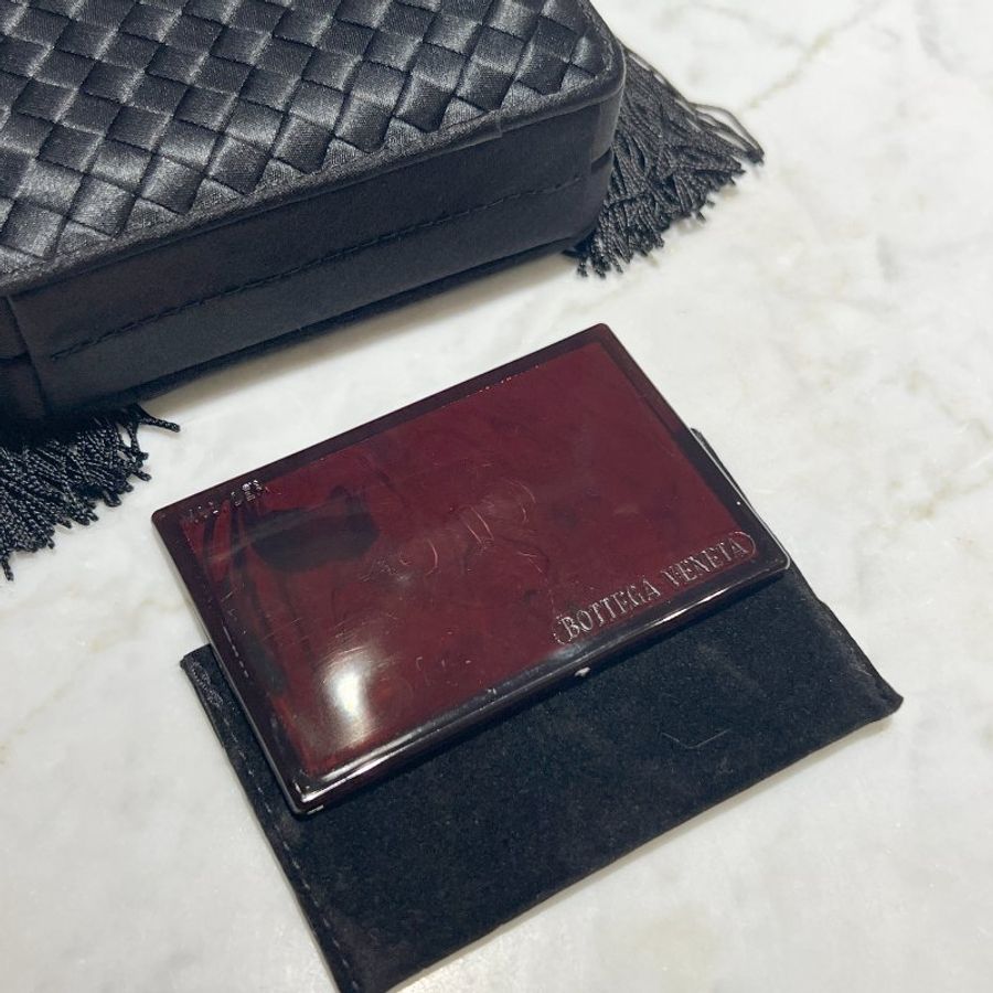 BV罕有絕版菱格流蘇手提包 附原裝鏡子 日本中古二手vintage-1