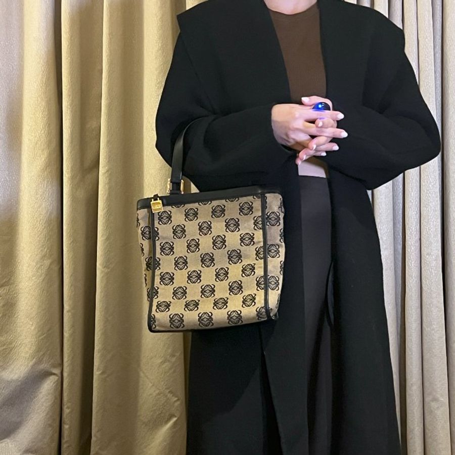 LOEWE稀有小琴譜手提側肩包 贈金屬鏈條肩帶 中古Vintage-2