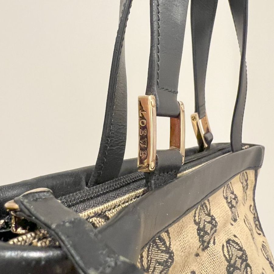 LOEWE稀有小琴譜手提側肩包 贈金屬鏈條肩帶 中古Vintage-3