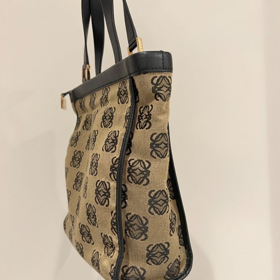 LOEWE稀有小琴譜手提側肩包 贈金屬鏈條肩帶 中古Vintage-8