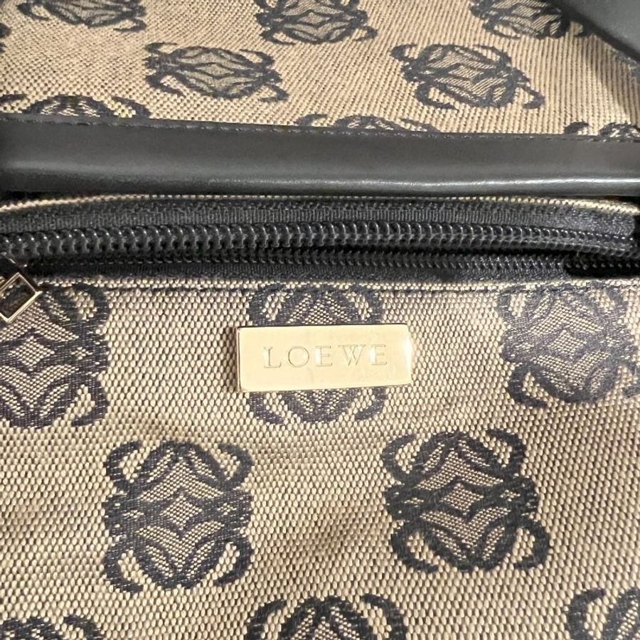 LOEWE稀有小琴譜手提側肩包 贈金屬鏈條肩帶 中古Vintage-10