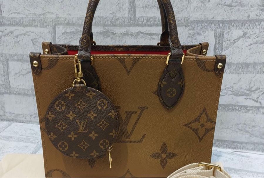 LV M46373 ONTHEGO PM 老花 小款 兩用托特包*少用9成新 割愛 時髦百搭可愛 #男女都適用 尺寸 25*19*11.5CM 有防塵袋 ,盒子-2