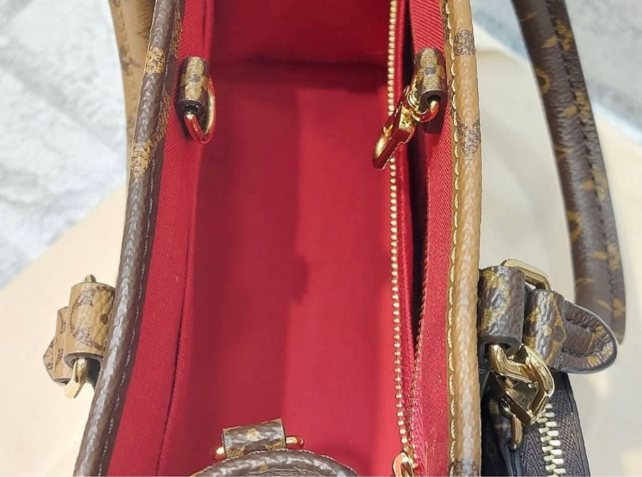 LV M46373 ONTHEGO PM 老花 小款 兩用托特包*少用9成新 割愛 時髦百搭可愛 #男女都適用 尺寸 25*19*11.5CM 有防塵袋 ,盒子-7