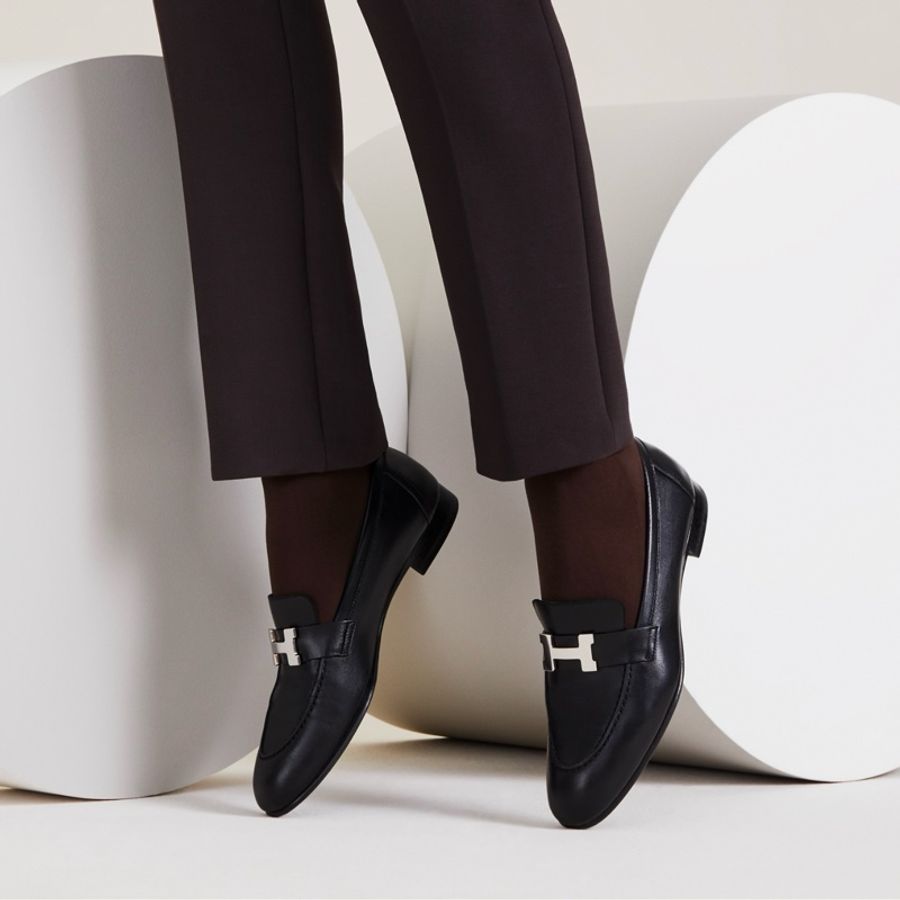 全新 現貨🔥Hermes Royal Paris Loafer Constance H 皮鞋 樂福鞋 👞 黑色 37.5-1