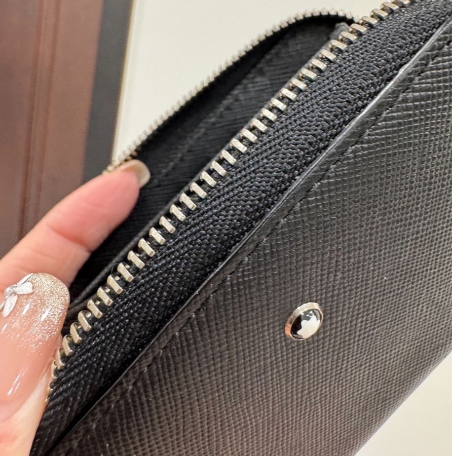 montblanc 萬寶龍 黑色 防刮 信用卡卡夾 卡夾 卡包 皮包 錢包 零錢包 ㄇ拉 短夾 皮夾-10