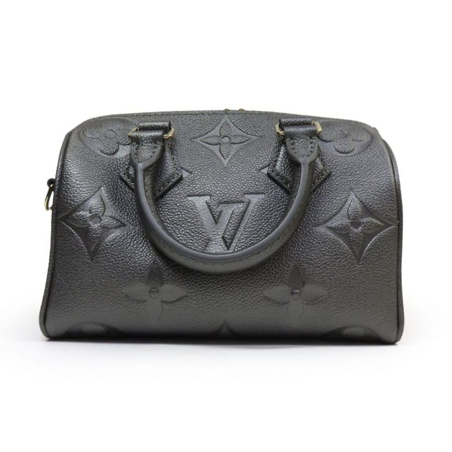 LV 黑色壓紋手提肩背包 晶片款-1