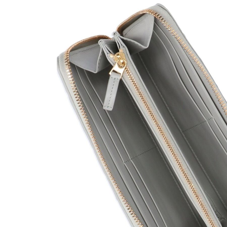【BOTTEGA VENETA 寶緹嘉】Intrecciato Zip Around 經典編織 羊皮 拉鍊 皮夾 卡夾 長夾 瑪瑙灰色 742332-3