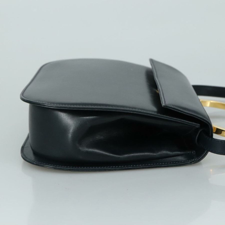 【日本直送】Salvatore Ferragamo 手提包 皮革 2way 黑色 金色 Auth 105702-2