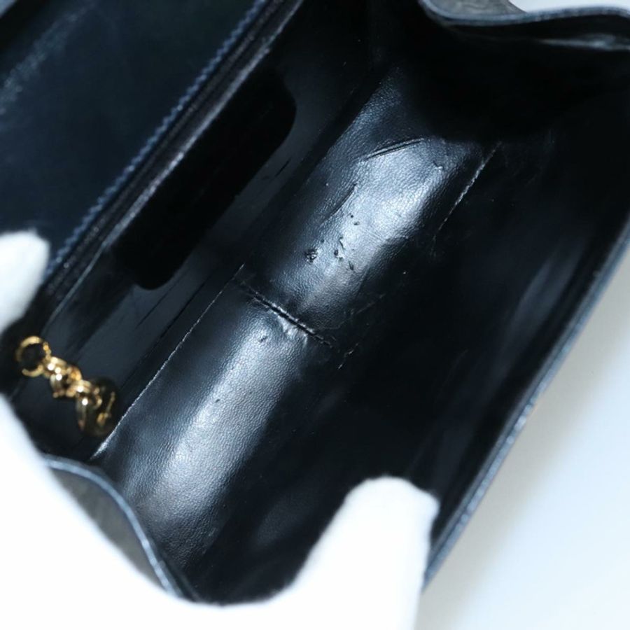 【日本直送】Salvatore Ferragamo 手提包 皮革 2way 黑色 金色 Auth 105702-8