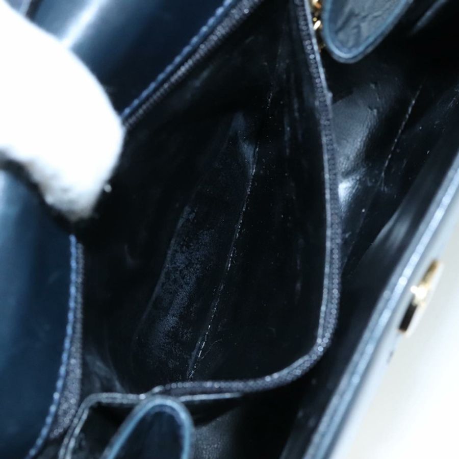 【日本直送】Salvatore Ferragamo 手提包 皮革 2way 黑色 金色 Auth 105702-9