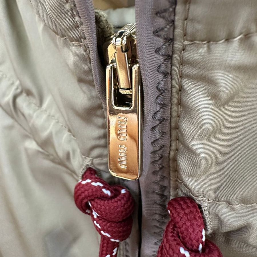 Miu Miu Clay Grey Technical Fabric Blouson Jacket 科技布料 功能性織物束腰外套-3