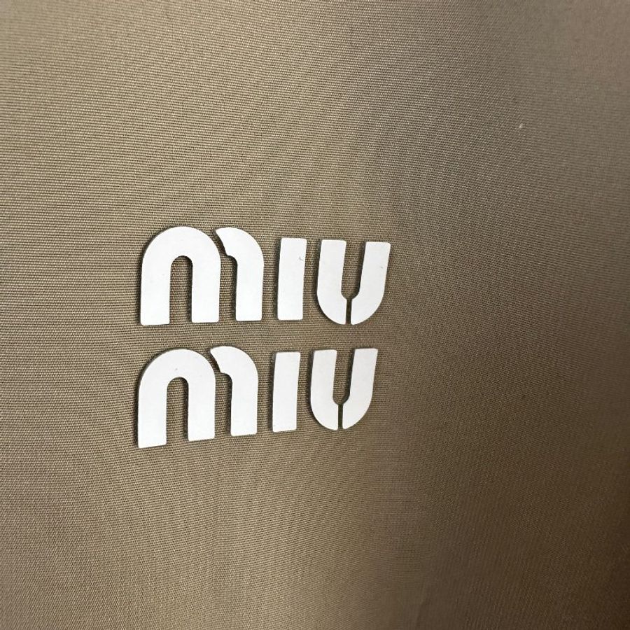 Miu Miu Clay Grey Technical Fabric Blouson Jacket 科技布料 功能性織物束腰外套-4
