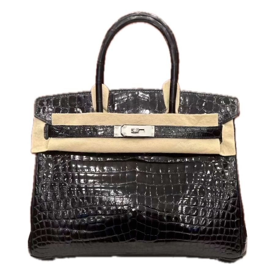 Birkin30 shiny Niloticus Black Phw N-0