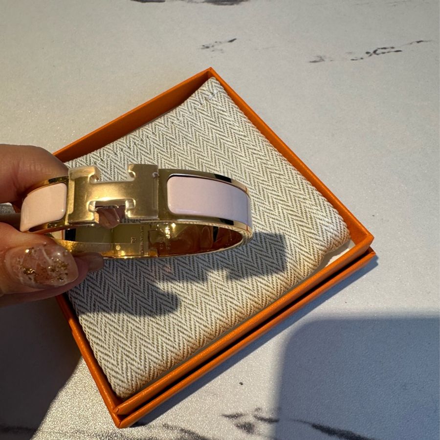 Hermes 粉色全新手環-6