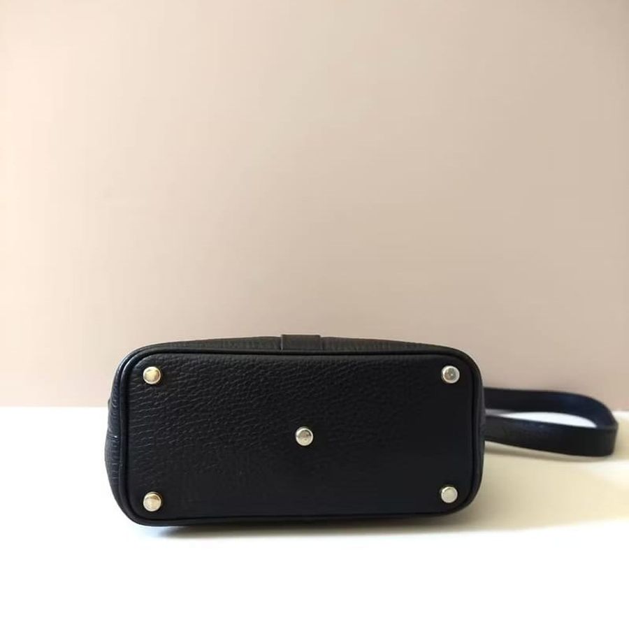 【LA LUNE】中古二手CELINE黑色鏈條皮革單肩水桶小包側背孭手袋 Vintage-2