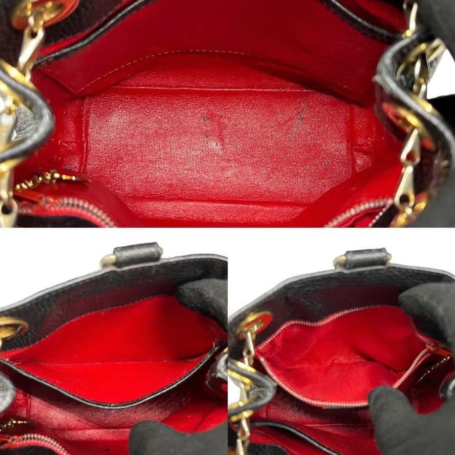 【LA LUNE】中古二手CELINE黑色鏈條皮革單肩水桶小包側背孭手袋 Vintage-6