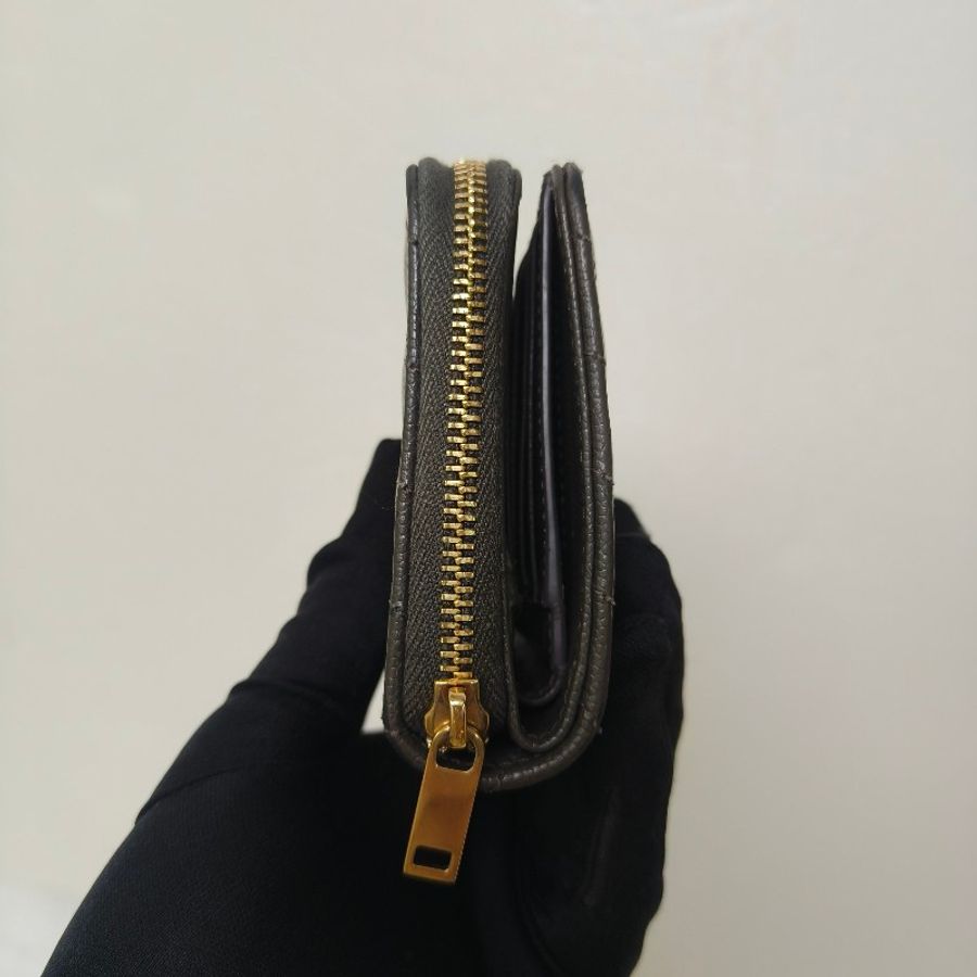 ✨YSL✨SAINT LAURENT 聖羅蘭 褐綠色 魚子醬 對折 短夾 皮夾 錢包/二手精品/二手皮夾/保證正品🌳二手樹屋🌳-5