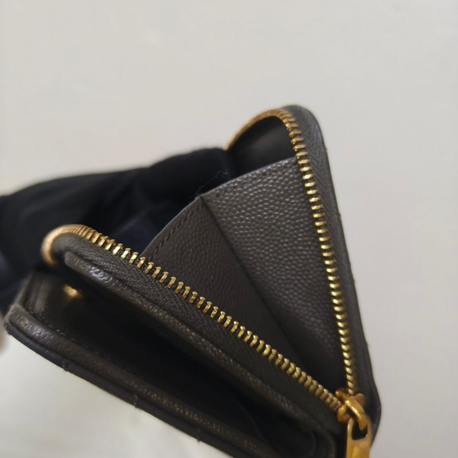 ✨YSL✨SAINT LAURENT 聖羅蘭 褐綠色 魚子醬 對折 短夾 皮夾 錢包/二手精品/二手皮夾/保證正品🌳二手樹屋🌳-20