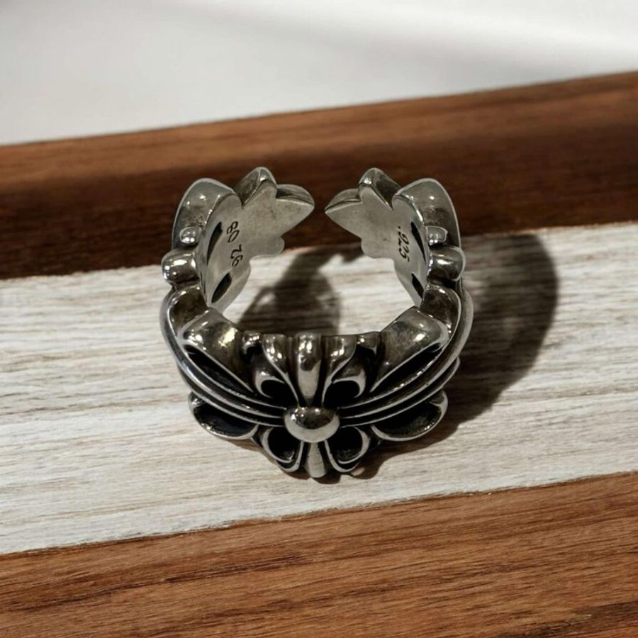Chrome Hearts 克羅心 925鳶尾花戒指 62號-3