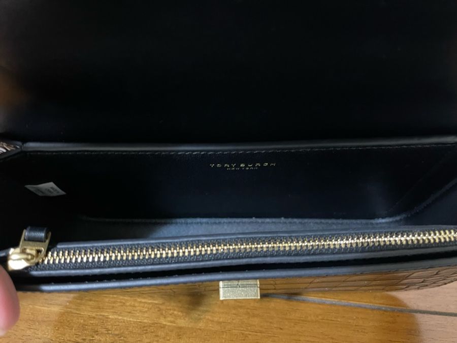 TB Tory Burch Eleonor 牛皮鱷魚紋鏈條肩背包-3