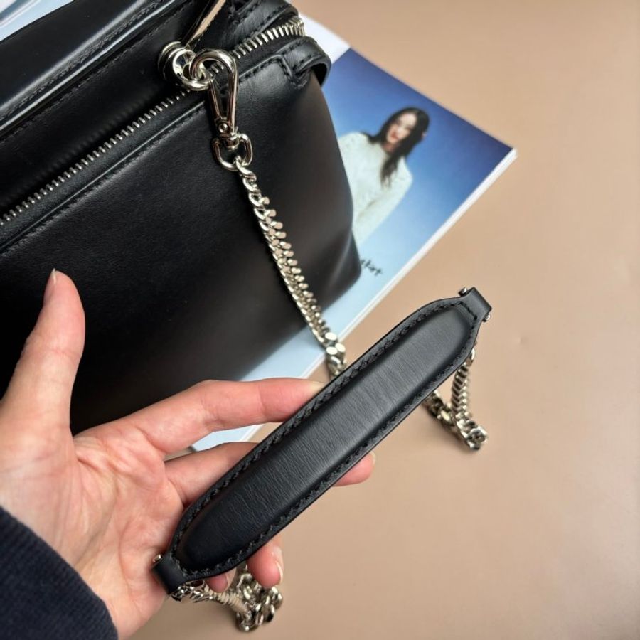 ::FENDI:: Fendi Dot Com Click Faces  黑色皮革手提兩用包-2