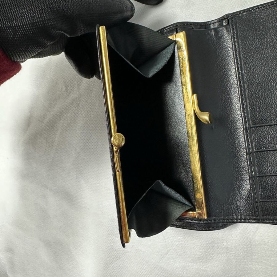 YSL vintage Y字紋 logo 中夾 皮夾-23