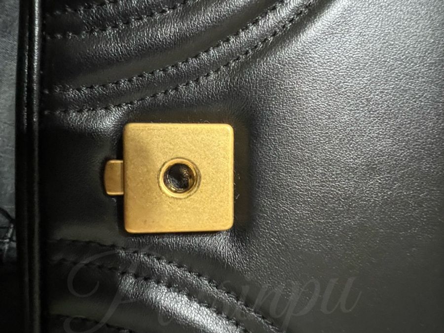 Gucci 古馳 馬蒙 marmont 22 黑金-13