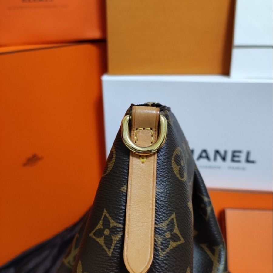 LV 萬年不敗經典老花肩背手提兩用包-16