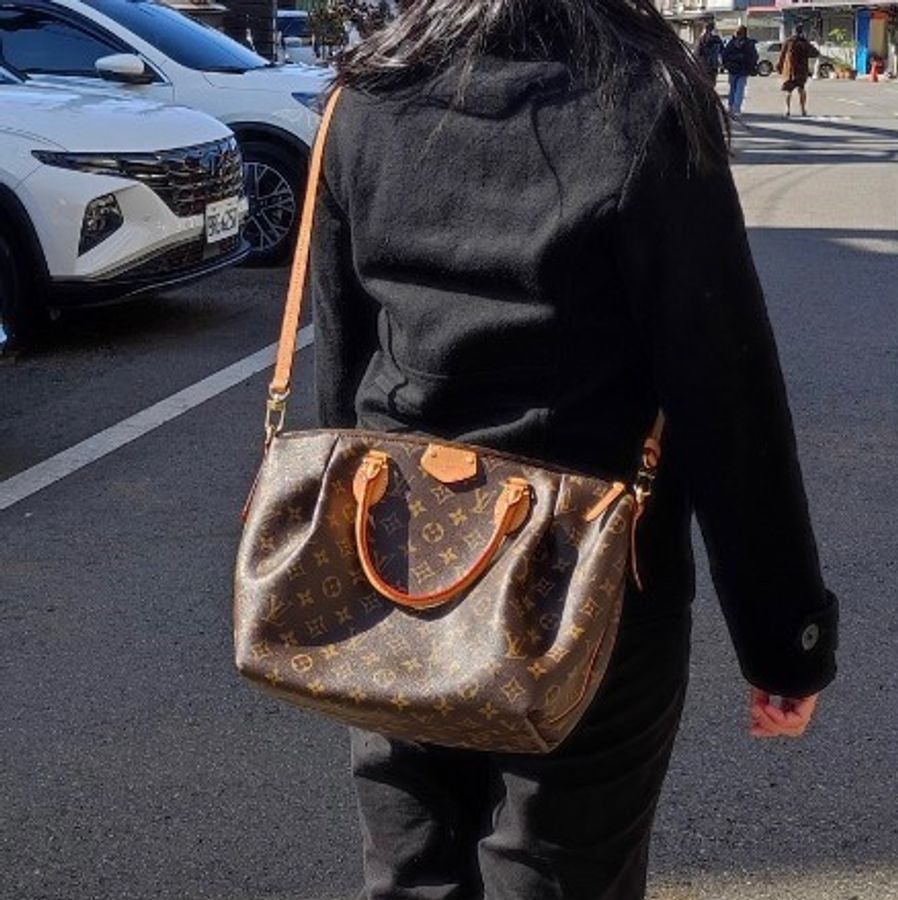LV 萬年不敗經典老花肩背手提兩用包-32