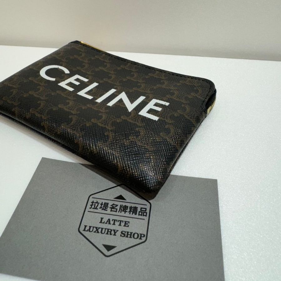 CELINE 拉鍊 零錢包/鑰匙包 88成新-3