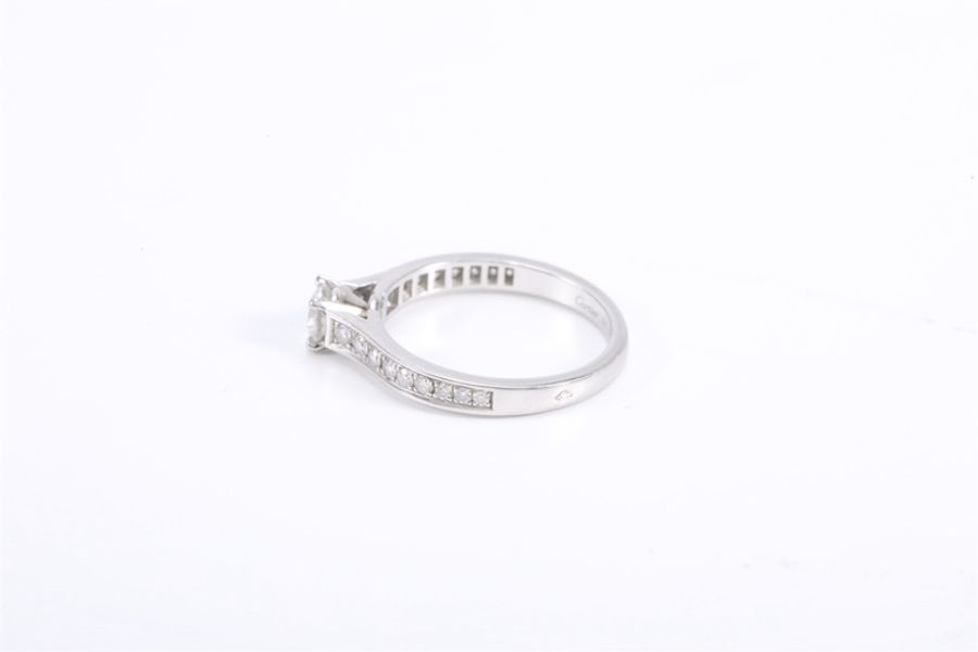 CARTIER(卡地亞) 1895系列 戒指 半鑽 32分 鑽石/pt950 50-6