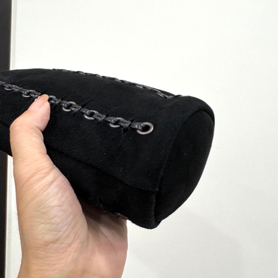 Gucci Nubuck Drawstring Pouch 106081 黑色 束口包 手提包 收納包 收納袋 飲料袋-11