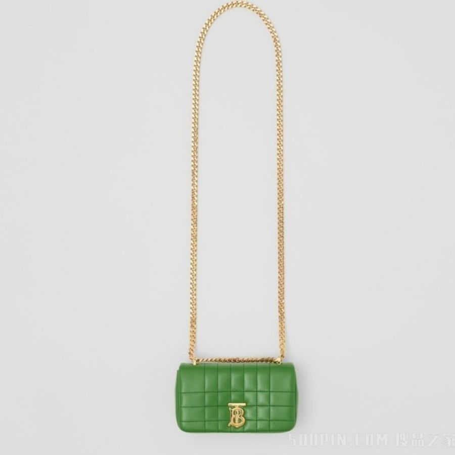 Burberry Lola TB 巴寶莉 Lola TB迷你17cm翻蓋斜背肩背包 綠 全新(不可議)-20