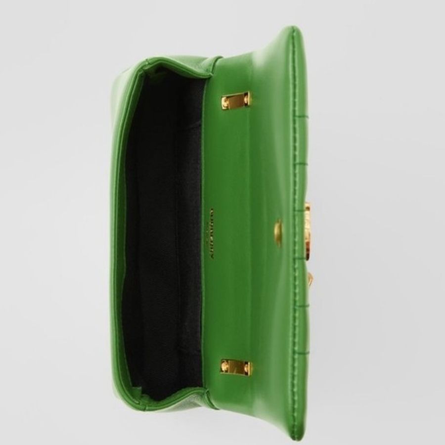 Burberry Lola TB 巴寶莉 Lola TB迷你17cm翻蓋斜背肩背包 綠 全新(不可議)-21