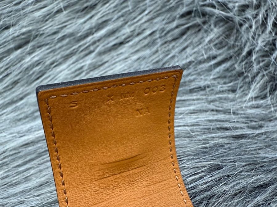Hermes 黑色 牛皮 金釦 CDC 卯釘 手環 手鐲-10