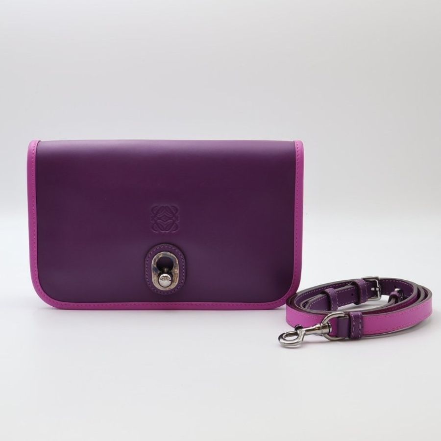 LOEWE - Anagram斜背包 - 紫-1