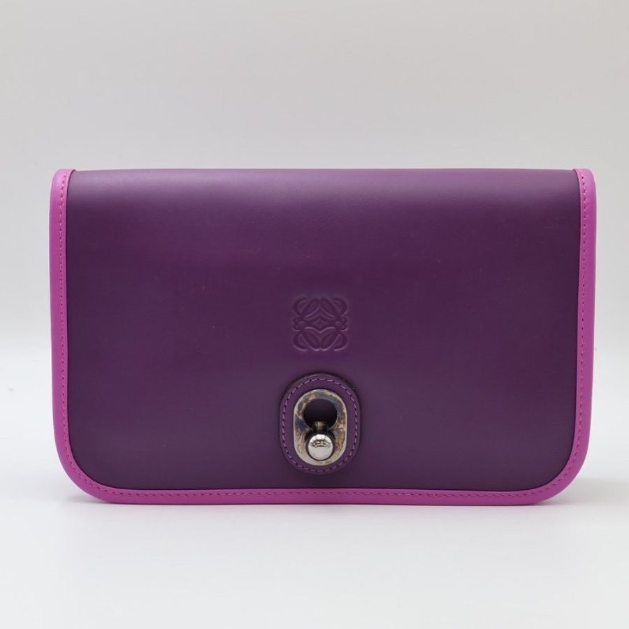 LOEWE - Anagram斜背包 - 紫-9