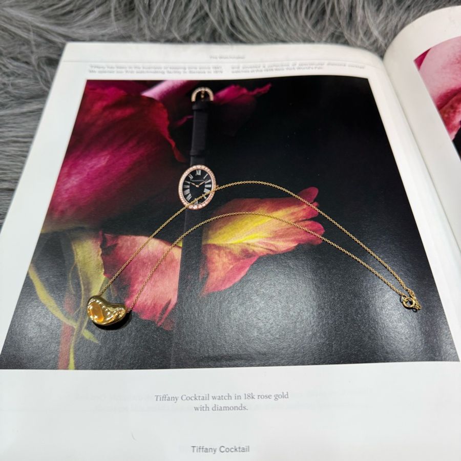 Tiffany&Co 18K金 黃K金 相思豆 愛心 項鍊-1