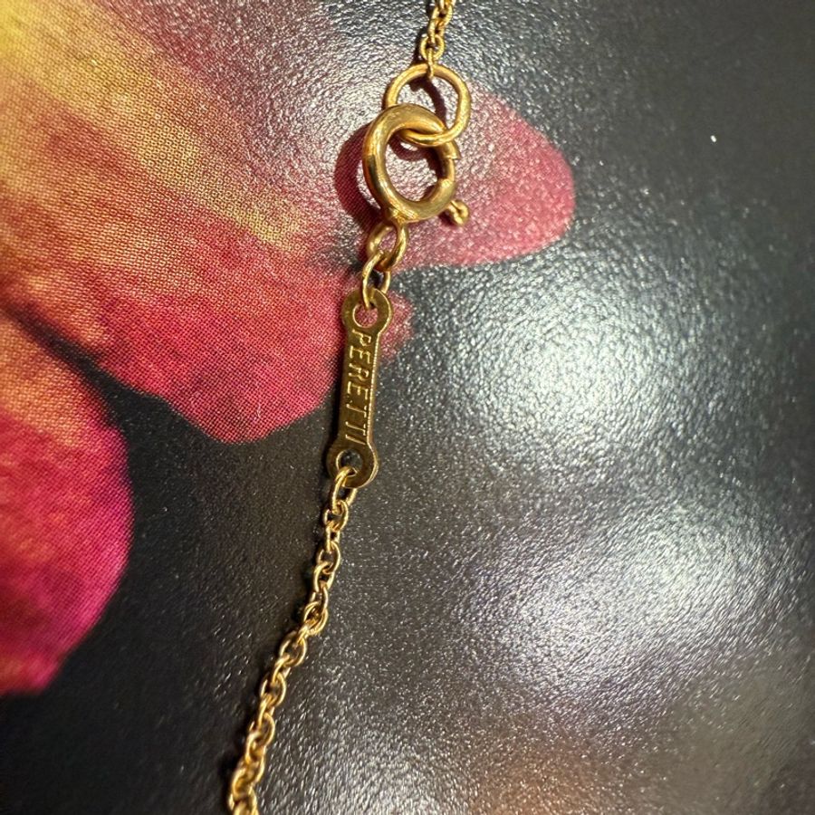 Tiffany&Co 18K金 黃K金 相思豆 愛心 項鍊-7